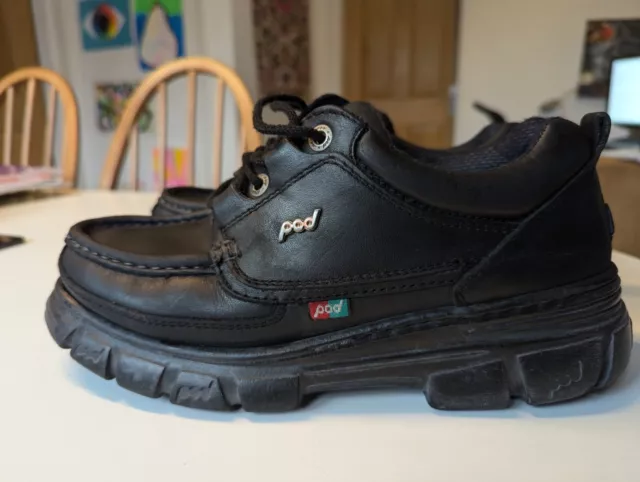 POD LEATHER SHOES UK Size 9 Black Vintage 90s Chunky School VERY GOOD CONDITION 34.99 PicClick UK
