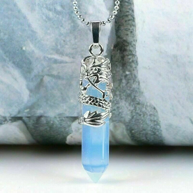 Hexagonal Natural Quartz Crystal Chakra Healing Point Pendant Necklace Jewelry