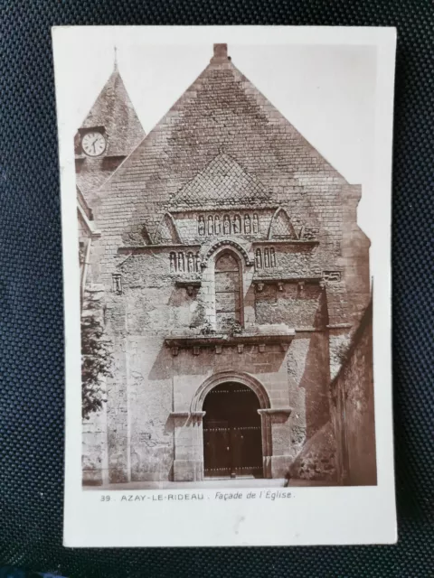 CPA 37 AZAY-LE-RIDEAU - Façade de l'Eglise