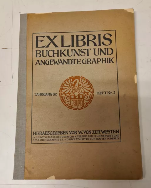 Exlibris Buchkunst und angewandte Graphik Jahrgang 30 Heft 2