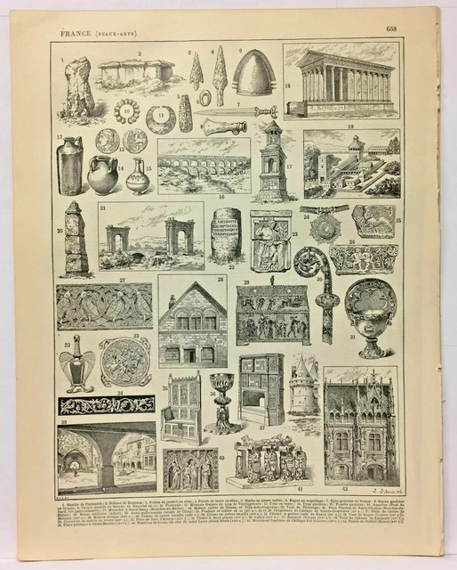 Press engraving - France Beaux arts