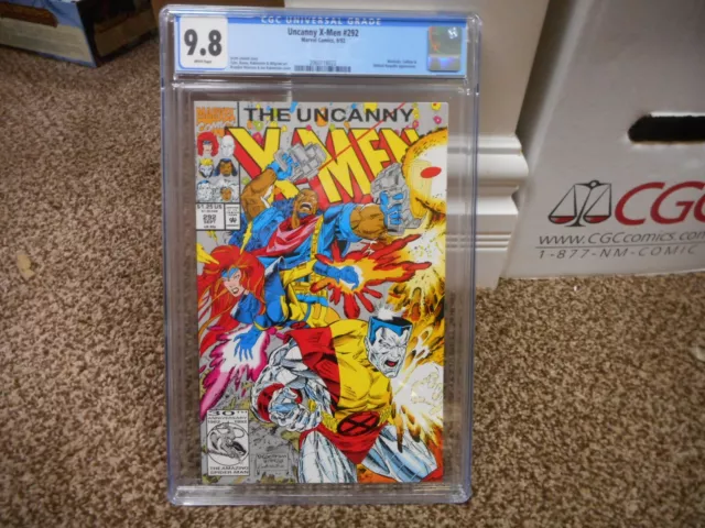Uncanny X-Men 292 cgc 9.8 Marvel 1992 Bishop cover WHITE pgs NM MINT wolverine
