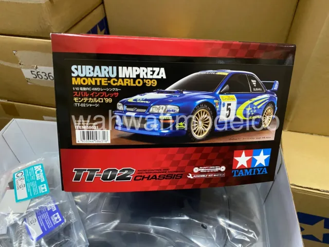 Tamiya 58631 1/10 EP RC TT02 Chassis Subaru Impreza STi WRC 99 GC8   (No ESC)