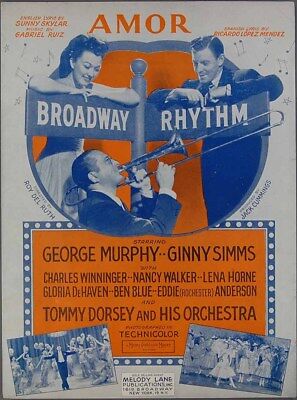 Amor Feuille Musique Broadway Rythme George Murphy Ginny Simms Espagnol Paroles 