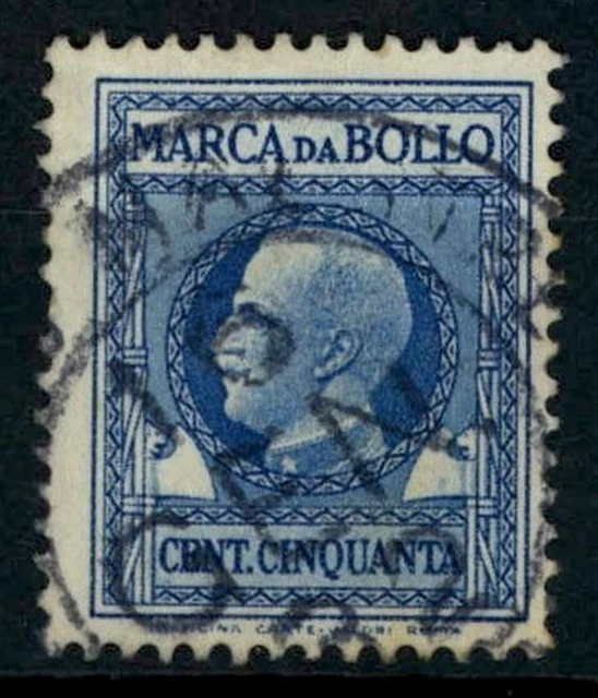Italy 50c Marca da Bollo Commerciali Fiscal Revenue Used #E27676