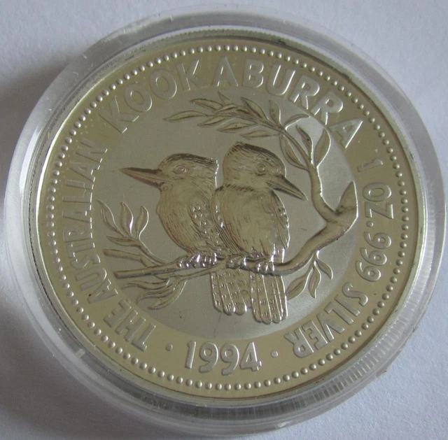 Australia 1 Dollar 1994 Kookaburra 1 Oz Silver