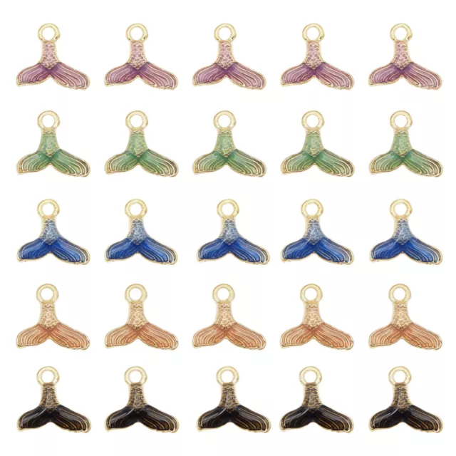 20Stück Legierung Emaille Gemischt Walflosse Anhänger Charme Schmuck DIY Zubehör