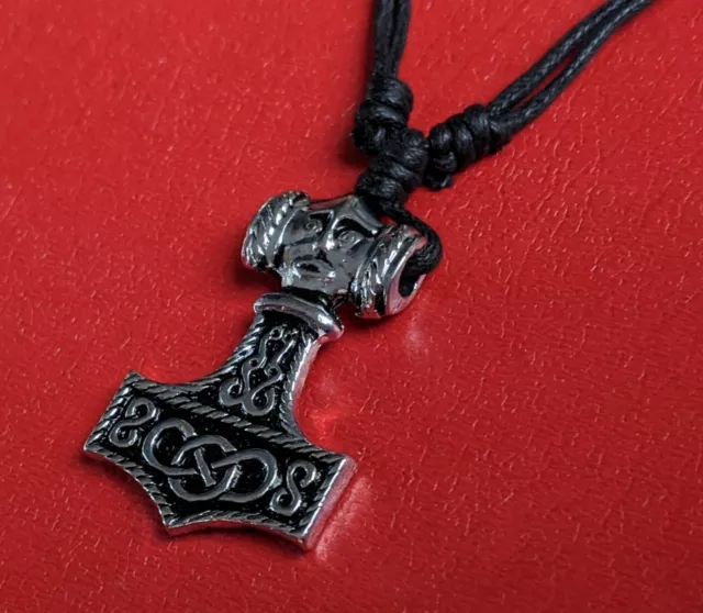 Thors Hammer Wikinger Walhalla Thorshammer ODIN Schutz Amulett Mjölnir Kette neu