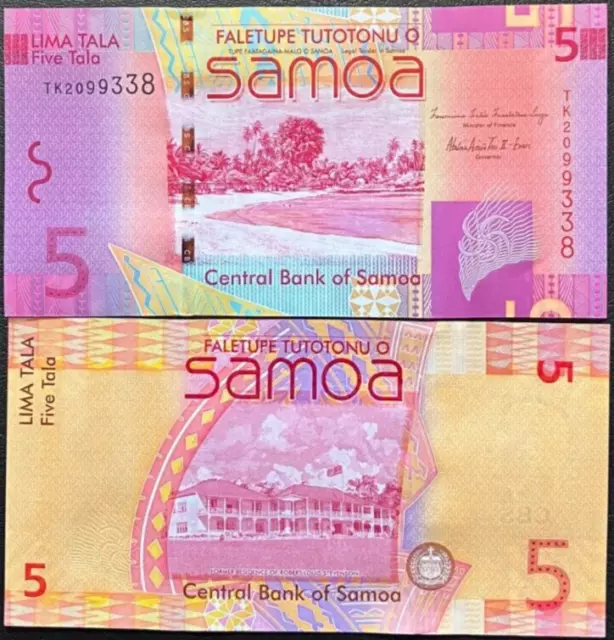 (Western) Samoa 5 Samoan Tala 2012 Banknote Australasia Oceania Polynesia