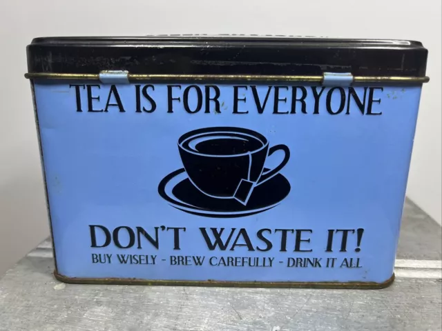 England Needs You to Drink Tea EMPTY Collectible Tin Storage Container Display 3