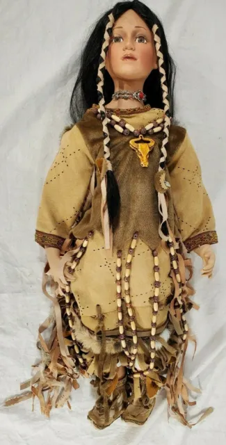 Duck House Heirloom Porcelain Doll Native American Princess