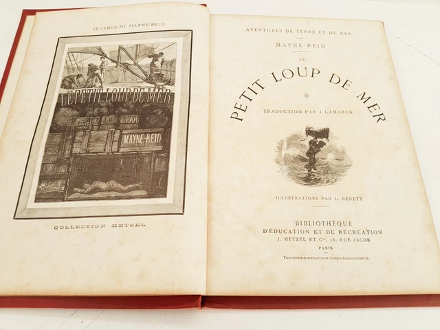 Livre Vintage MAYNE REID “Le Chef Au Bracelet D’Or” – Édition Hetzel 1881 – Cartonnage éditeur – Très Bon état