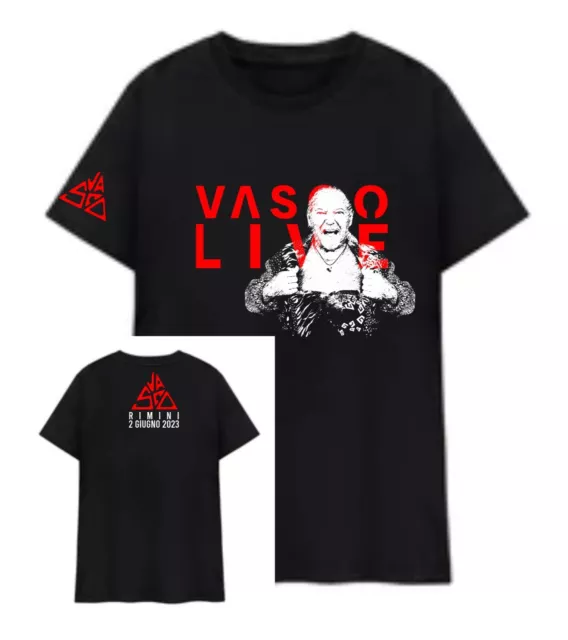T-shirt VASCO ROSSI Live concerto tour 2023 maglia personalizzata data evento