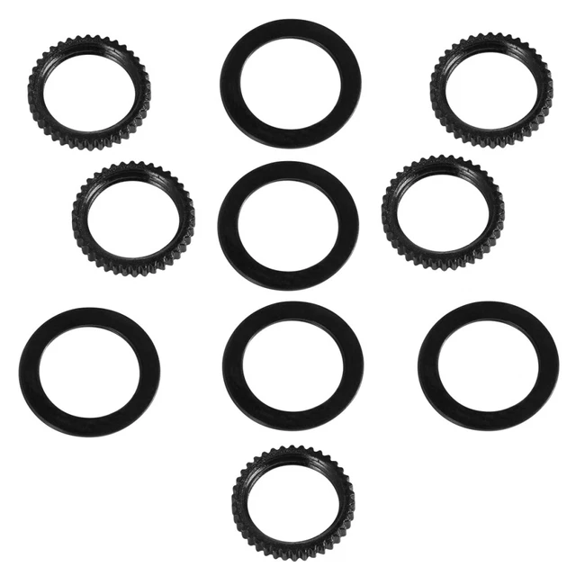 5 paia guarnizioni dado per chitarra elettrica supporto ingranaggio ferro elettrico nero
