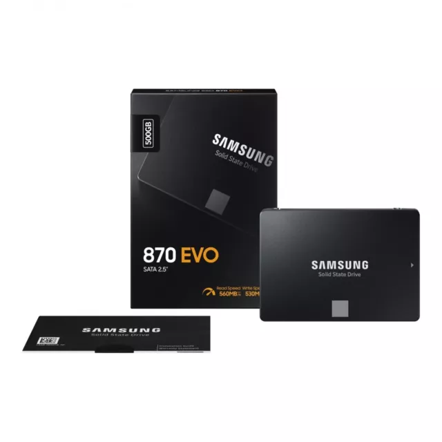 Samsung 870 EVO 500 GB, SSD SATA 6 GB/s, 2.5 Zoll (MZ-77E500B/EU)