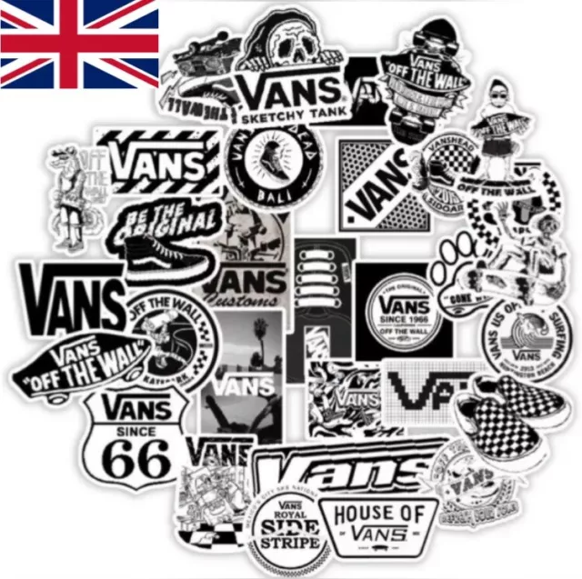 UK 60X Black And White Graffiti Stickers Laptop Car Phone Decals Luggage  Sticker