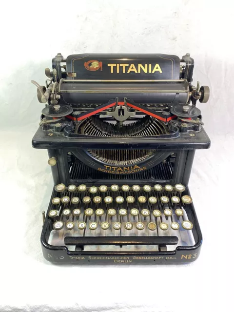 Rare Machine à écrire TITANIA numéro 3 année 1903 TYPEWRITER SCHREIBMASCHINE