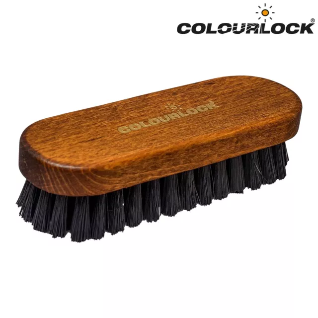 Colourlock Leder Reinigungsbürste Leather Brush braun 120x39mm