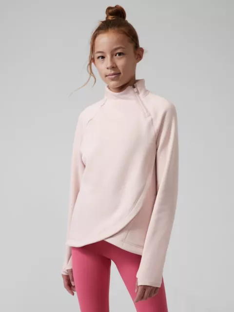 Athleta Girl Crazy Cozy Wrap Sweatshirt Jacket  2.0 L/12 Pink #164035