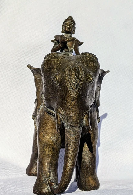 Amazing Antique Southeast Asia Burmese Bronze Incense Burner Statue from 1800’s 4