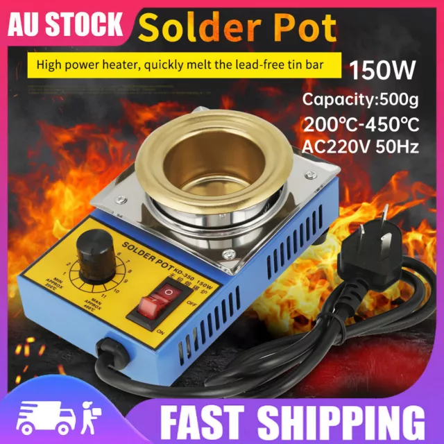 220V 150W 200-450°C Stainless Steel Solder Pot Soldering Desoldering Bath Tool