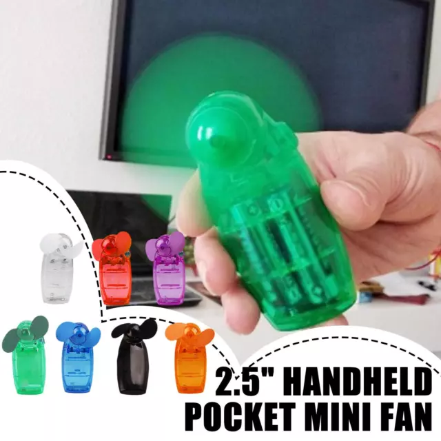 Mini Handheld Pocket Fan Tragbarer batteriebetriebener Reiseventilator Sommer