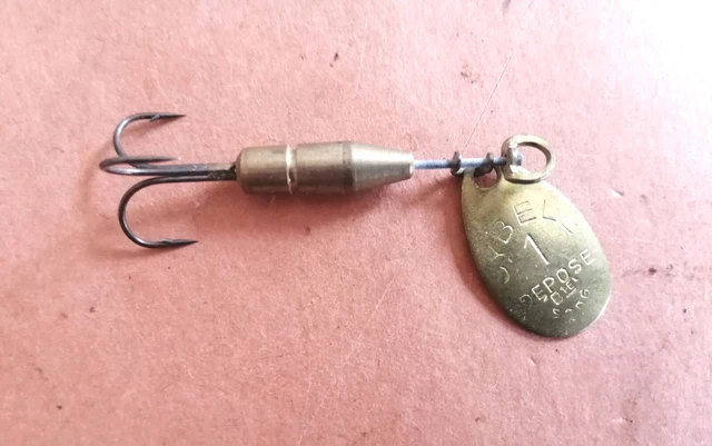 ANCIEN LEURRE CUILLER de pêche  LOUIS CARRERE  00 argentée tbe EUR 3,50 - FR