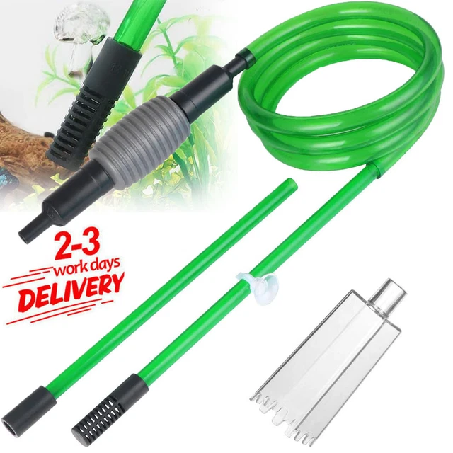 Aquarium Fish Tank Syphon Vacuum Cleaner Siphon Pump Water Changer Gravel Filter