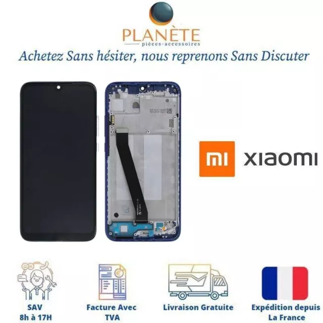 Ecran LCD / Vitre Tactile / Châssis Original Xiaomi Redmi Note 8 Bleu