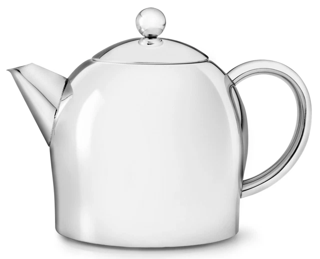 Teekanne Edelstahl doppelwandig Teekessel Teebereiter Teapot Kanne Tee 0.5 L