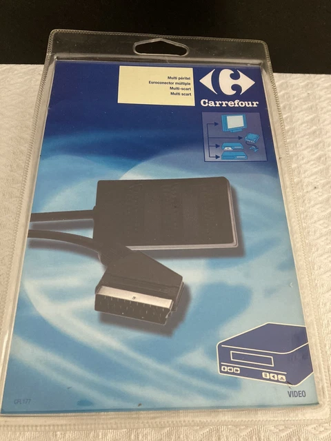 Câbles Vidéo Lanberg Ca De Eurc 10cc 0018 -bk Péritel Câble 3 X Rca Vers Rca Audio Vidéo, 1,8 M - Foto 2