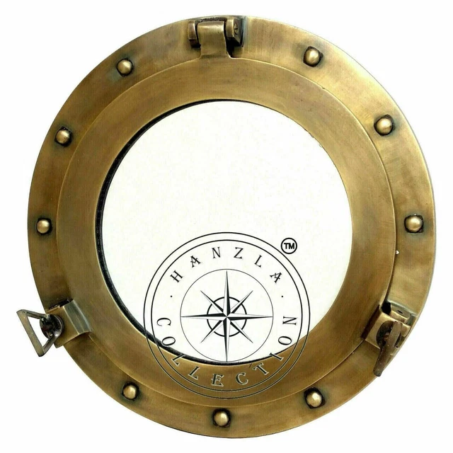 Espejo de pared de barco marítimo náutico con ojo de buey de 12 ",...