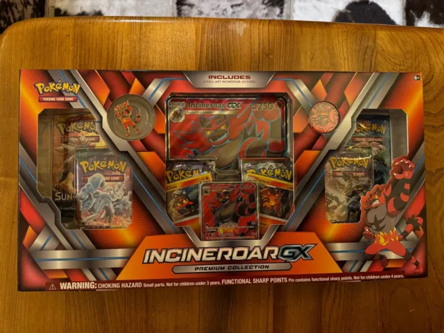Pokémon TCG Incineroar-GX Premium Collection box - 6 Booster Packs - Unopened