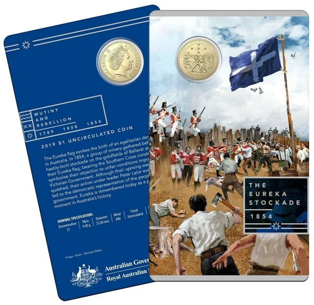 Australia: 2019 $1 Mutiny and the Rebellion - The Eureka Stockade in Mint Card