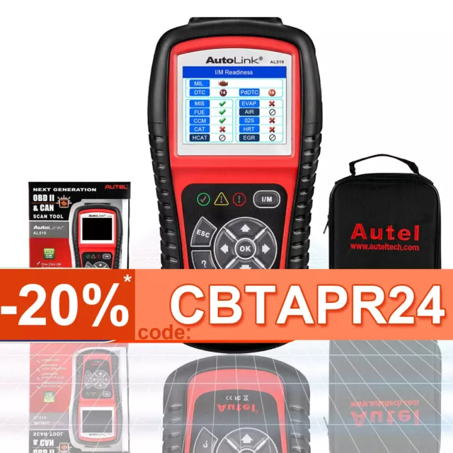 Autel AL519 Car Engine Diagnostic Scan Tool OBDII OBD2 Scanner Fault Code Reader