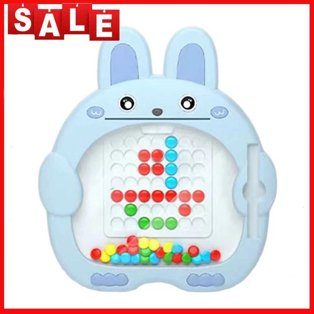 Tablero de dibujo portátil en forma de conejo para juguetes para niños (azul mediano)
