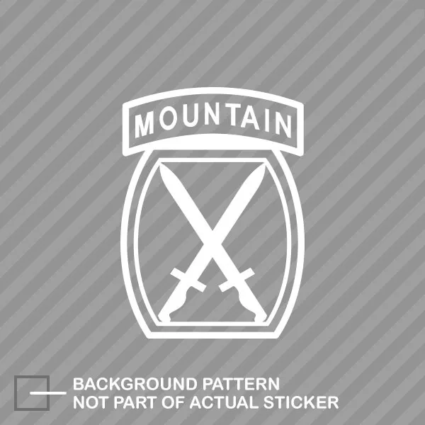 10th Mountain Division Sticker Decal Vinyl mountain warfare light infantry