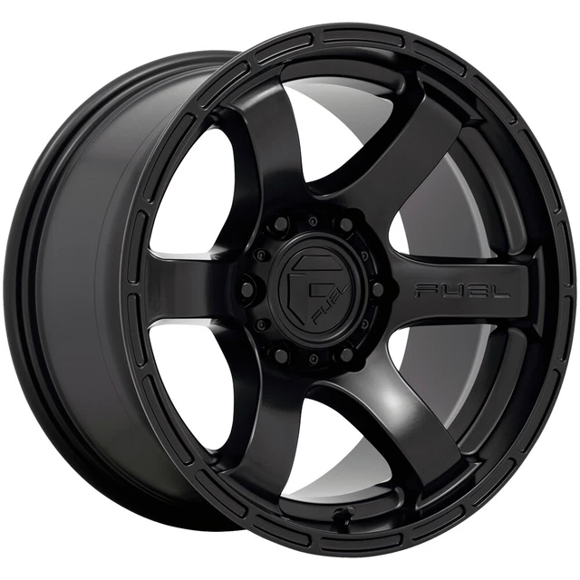 4-Fuel D766 Rush 17x9 6x5.5" +1mm Satin Black Wheels Rims 17" Inch