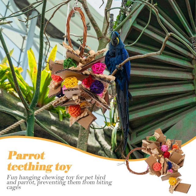 parrot rattan toy 2x Vogel Barsch Ausbildung Spielzeug Budgie Kauen Spielzeug Vö 5