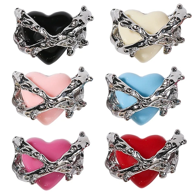 Statement Crystal Love accessoires pour ongles avant mode
