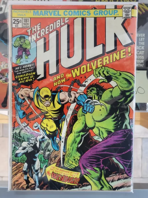 INCREDIBLE HULK 181  1st FULL APPEARANCE WOLVERINE- 1974