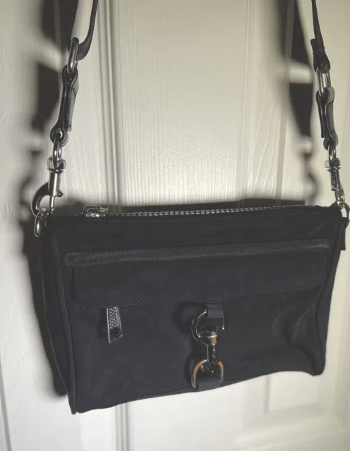Rebecca Minkoff Purse Crossbody Bag Black Nylon Adjustable Strap