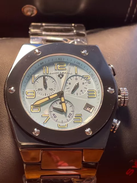 Brand New  From Collection  Swiss Legend Throttle Ceramic Model SL-10028-BKBBLSA