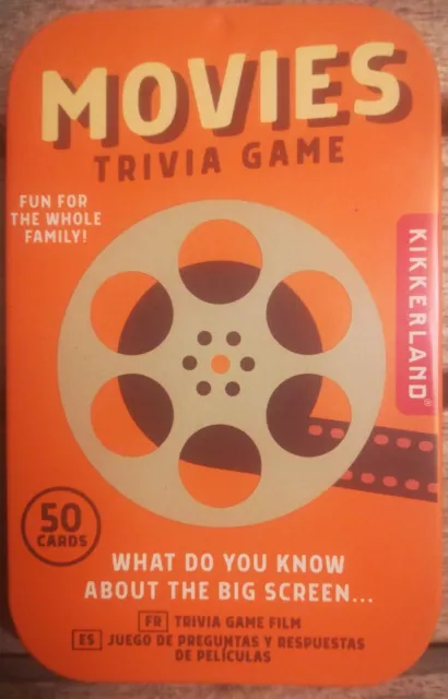 Movies Trivia Game - 50 Film Quiz Cards - Originale Kikkerland