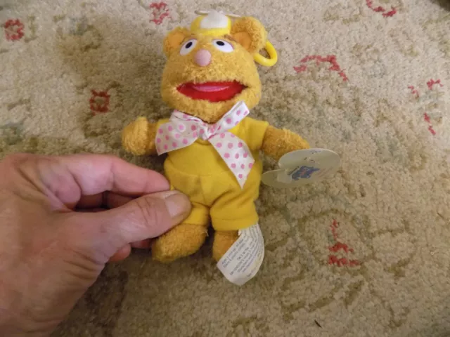Vtg Muppet Babies 6” Baby Fozzie Backpack Clip On Plush Walmart Exclusive w/ tag