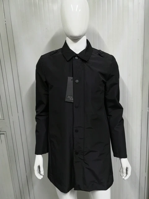 YES ZEE giacca da uomo impermeabile con bottoni e zip tinta unita 100% originale