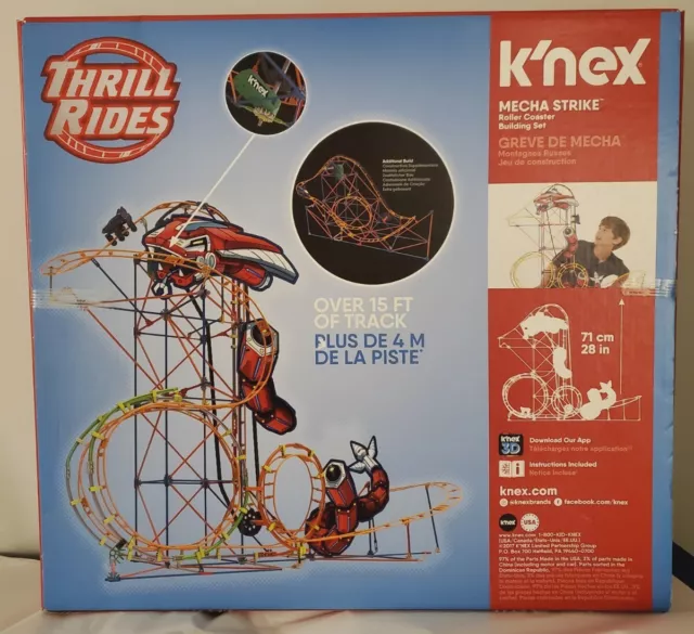 KNEX MECHA STRIKE Roller Coaster Thrill Rides 18515 Sealed All Parts ...