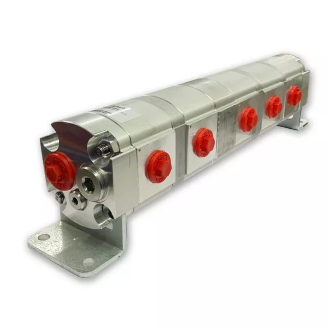 Geared Hydraulic Flow Divider 5 Way Valve, 14cc/Rev, with Centre Inlet