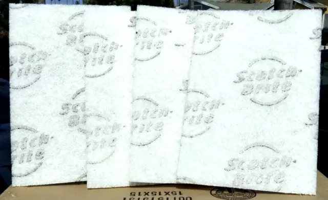 3M 98 Scotch Brite Scouring Pad White 6" x 9" (152 x 228mm) 4 Pads Trboxtapes