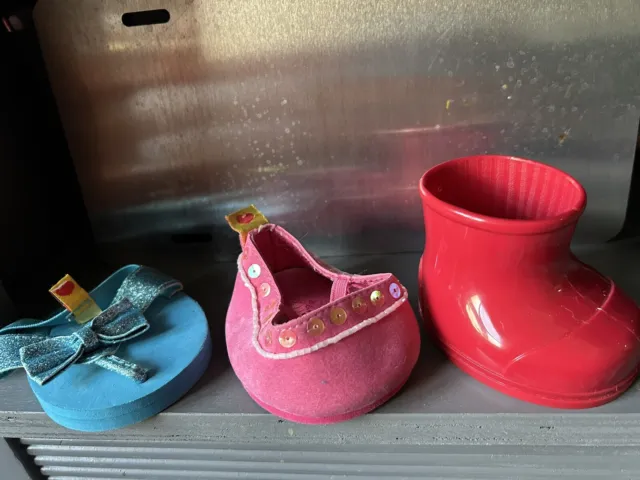 Build a Bear Workshop Teal Flip Flop Red Boot Pink Sequin Shoe REPLACEMENT BAB